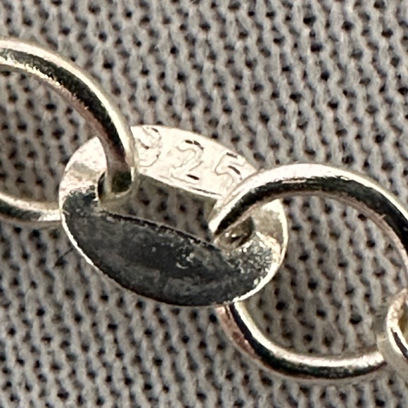 Chrysocolla in sterling silver pendant on sterling silver chain - Picture 6 of 7